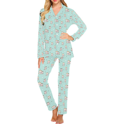 Shiba Inu Print Design LKS302 Women's Long Pajama Set