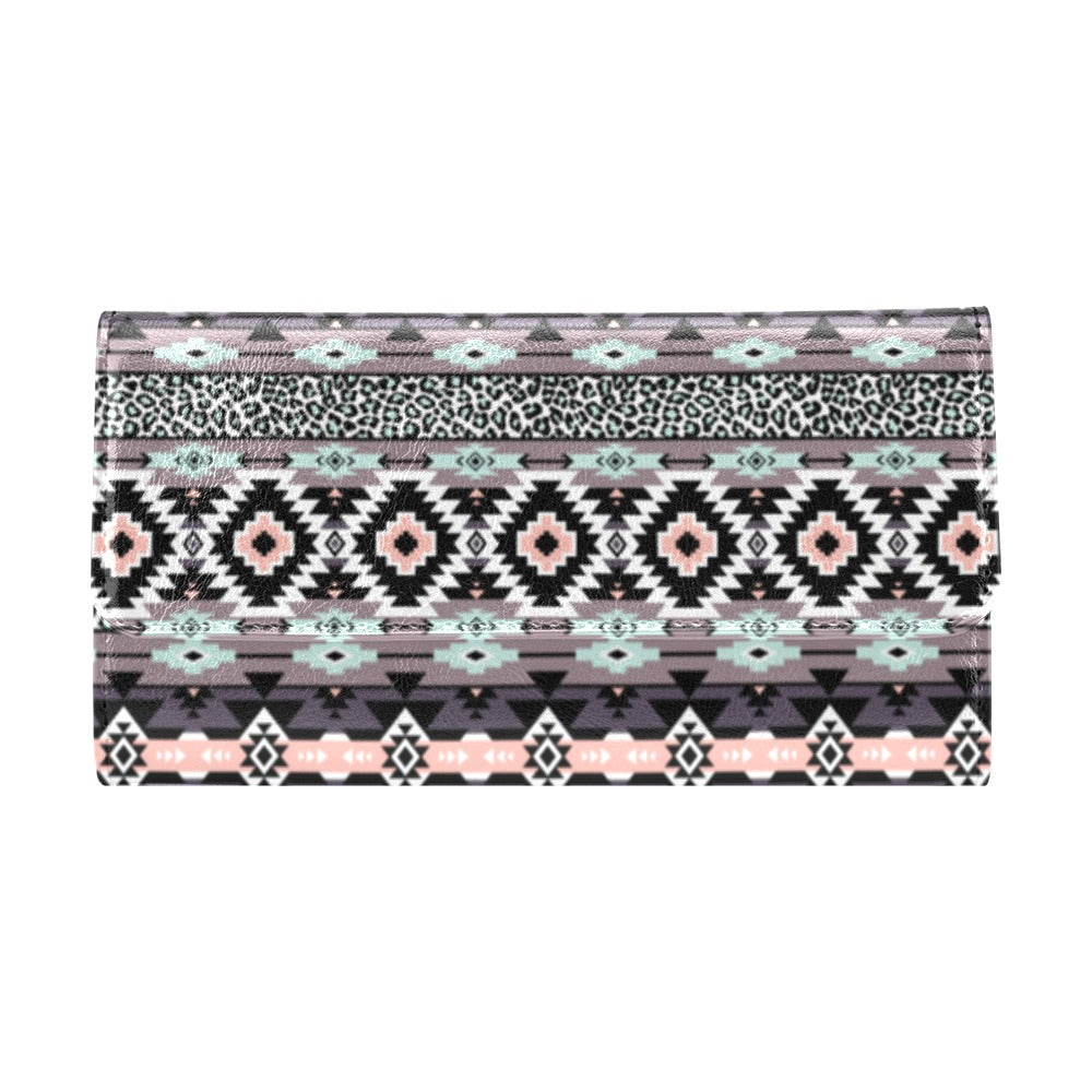 Safari Pattern Print Design LKS302 Women's Trifold Wallet