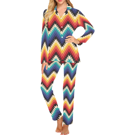 Tribal Aztec Women's Long Pajama Set