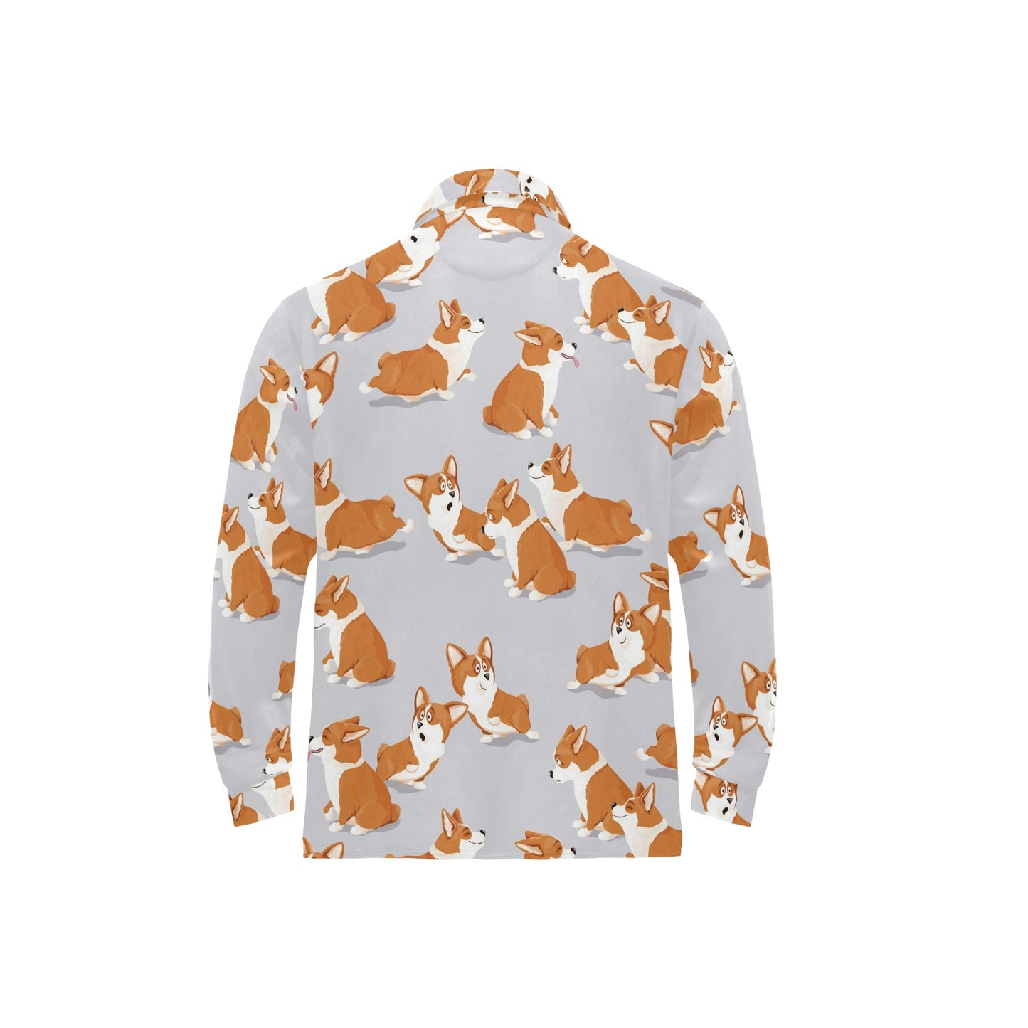 Pembroke Welsh Corgis Pattern Print Design A04 Long Sleeve Polo Shirt For Men's