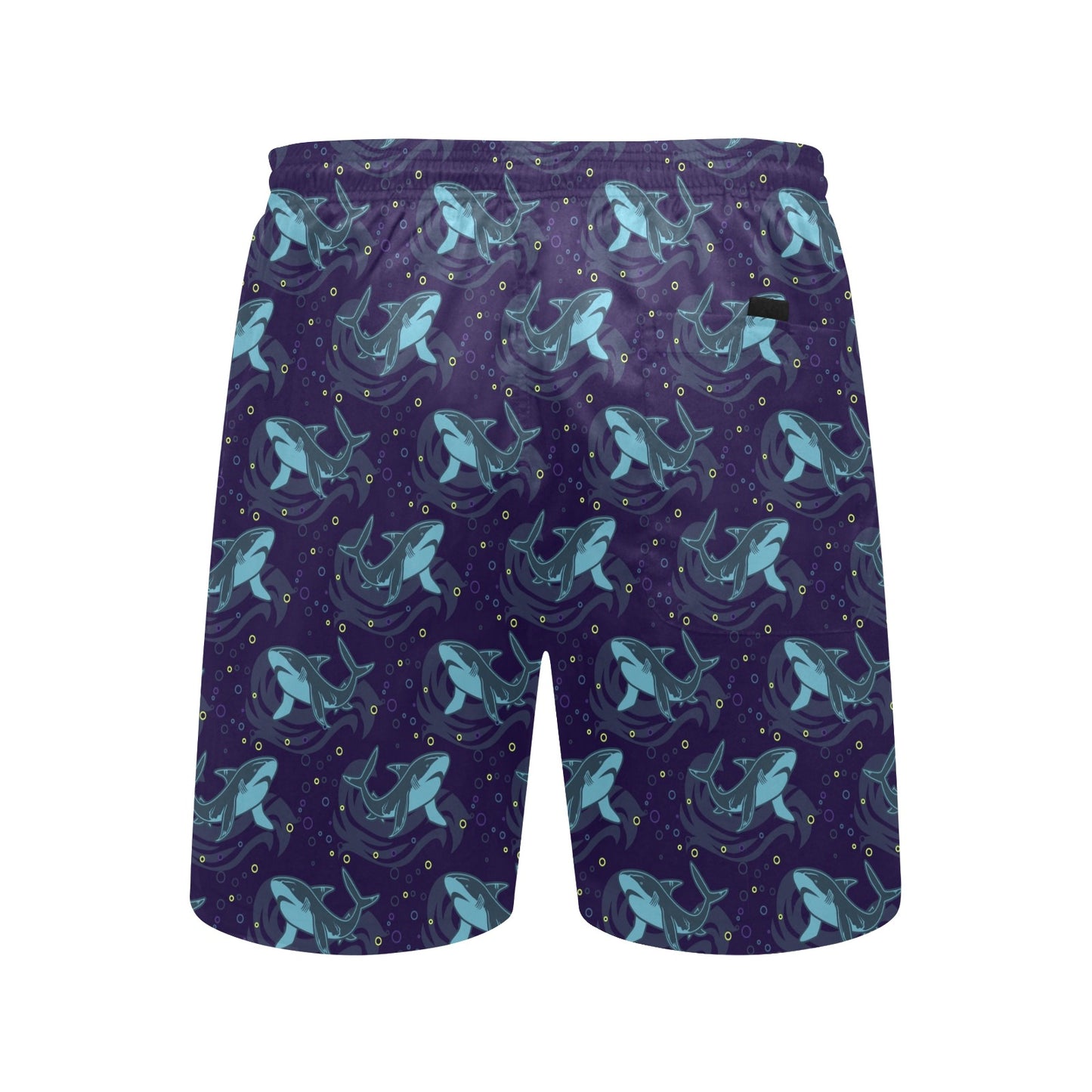 Shark Themed Print Men's Swim Trunks Beach Shorts