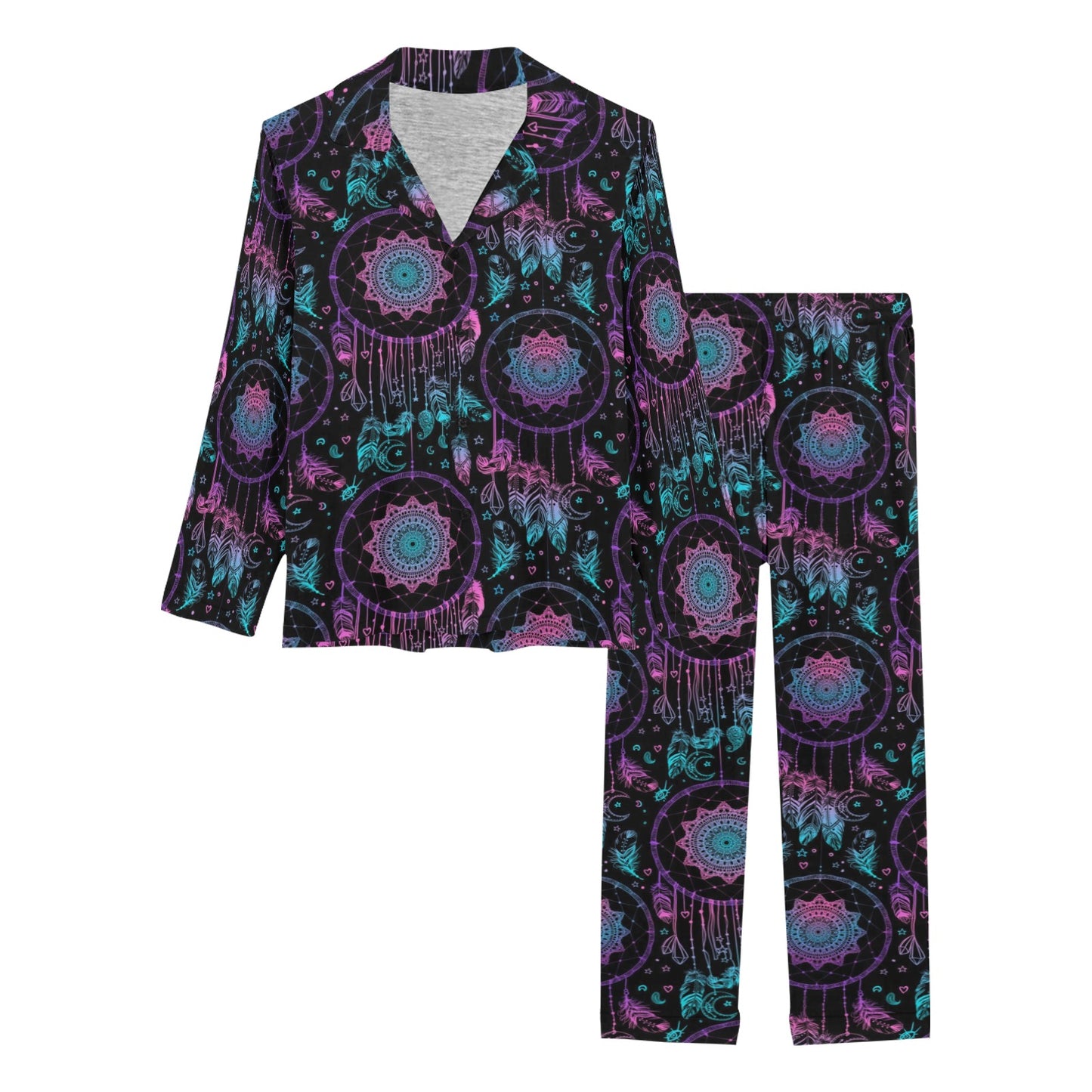 Dream catcher boho mandala Women's Long Pajama Set