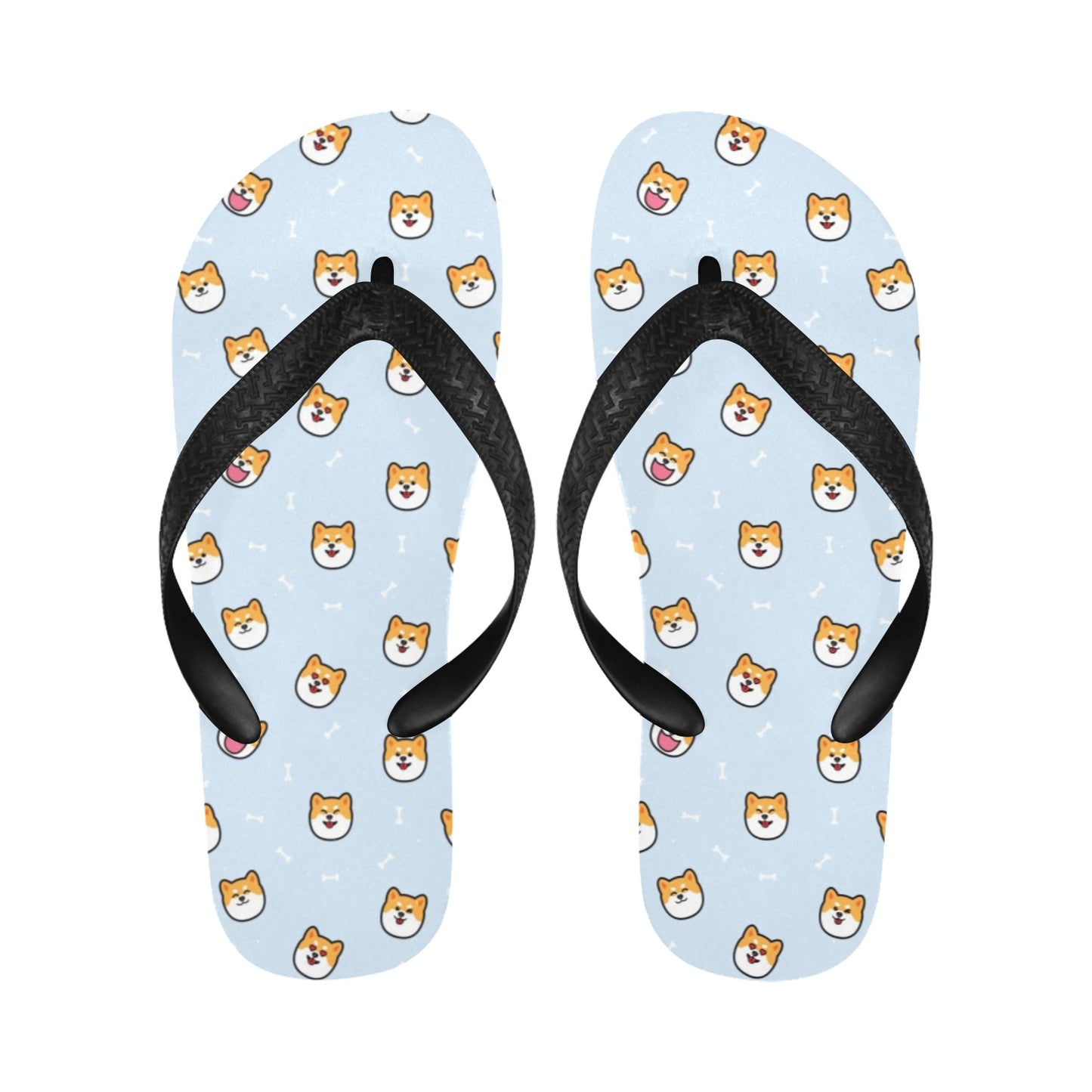 Shiba Inu Print Design LKS3012 Flip Flops