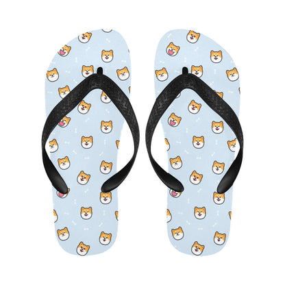 Shiba Inu Print Design LKS3012 Flip Flops