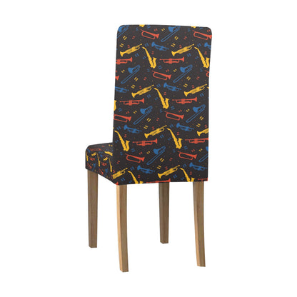 Saxophone Print Design LKS407 Dining Chair Slipcover
