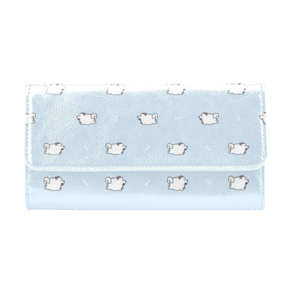 Samoyeds Print Design LKS302 Women's Trifold Wallet