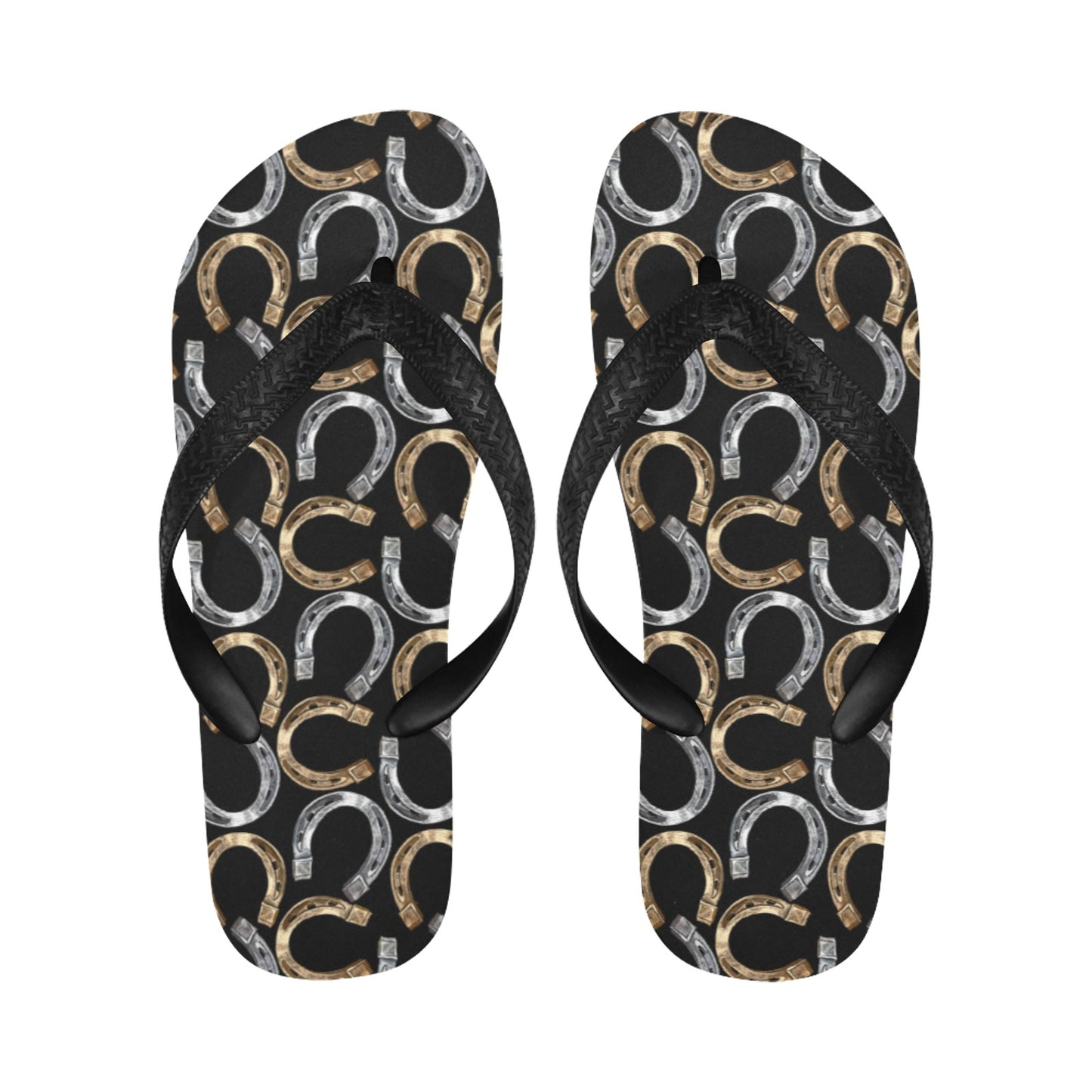 Horseshoe Print Design LKS305 Flip Flops