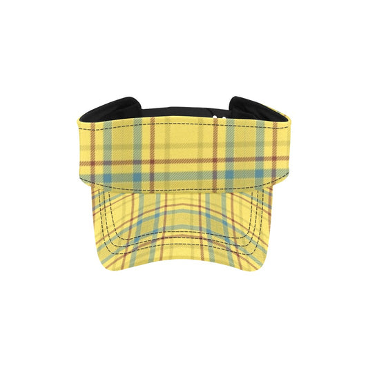 Tartan Yellow Print Design LKS301 Unisex Sun Visor