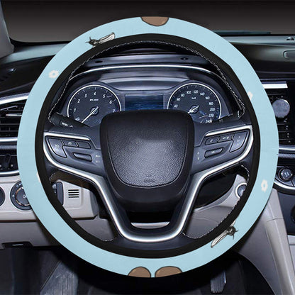 Honey Bee Print Design LKS307 Steering Wheel Cover with Elastic Edge