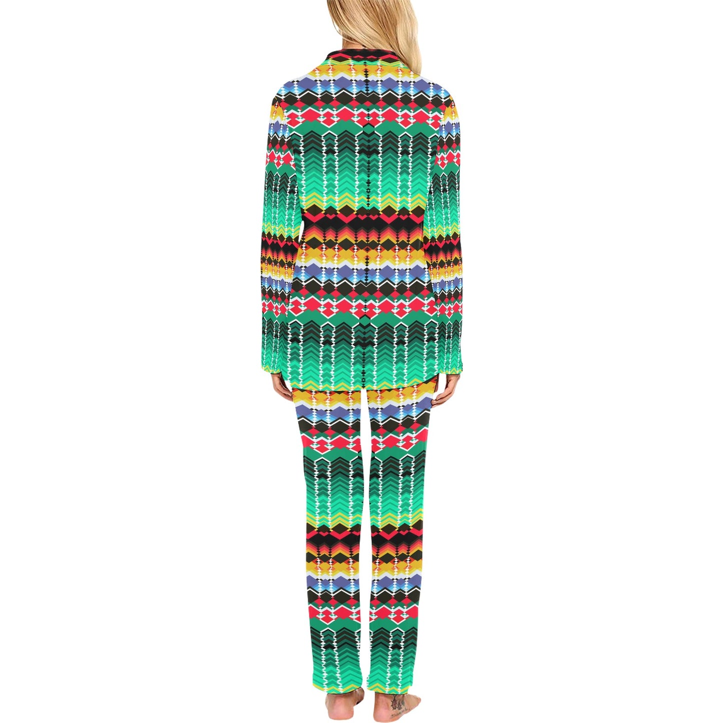 Serape Print Design LKS307 Women's Long Pajama Set