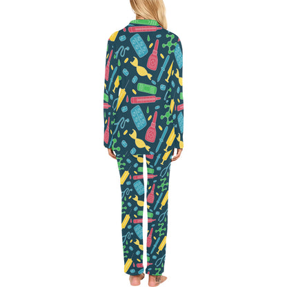 Phlebotomist Pattern Print Design A03 Women's Long Pajama Set