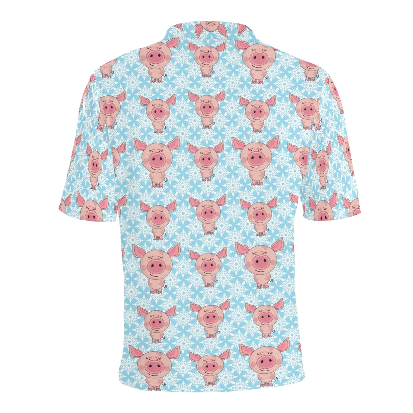 Pig Print Design LKS402 Men Polo Shirt