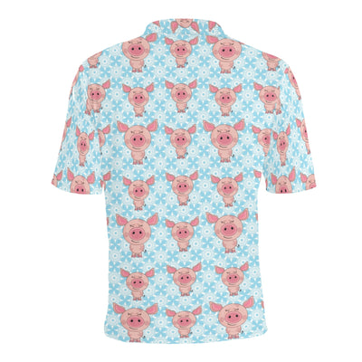 Pig Print Design LKS402 Men Polo Shirt