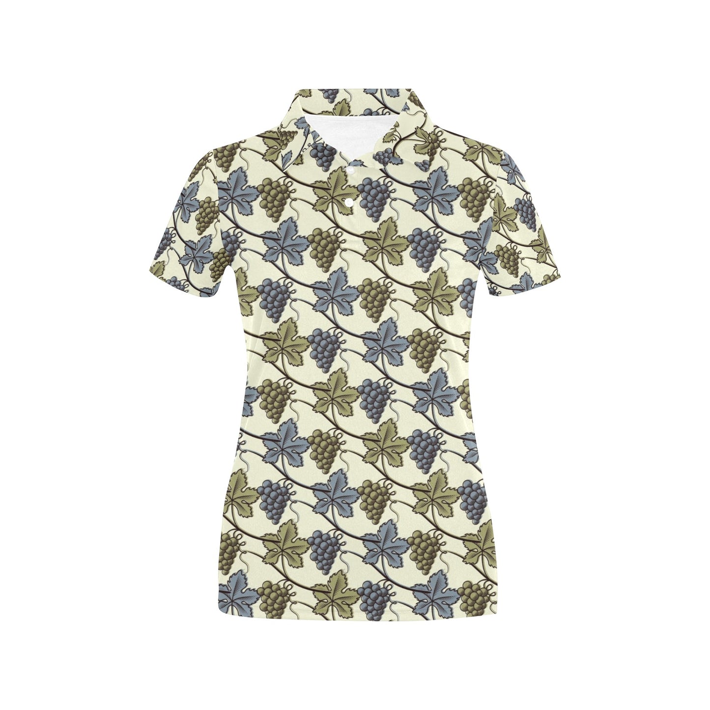 Grape Pattern Print Design GP03 Women's Polo Shirt