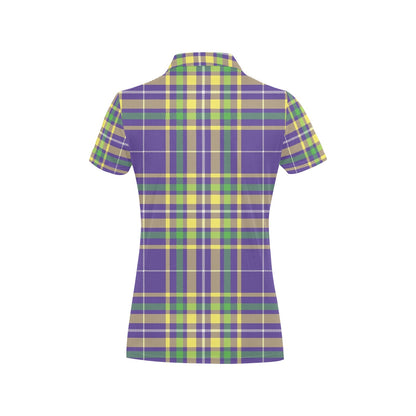 Mardi Gras Pattern Print Design 010 Women's Polo Shirt
