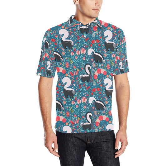 Skunk Print Design LKS302 Men Polo Shirt