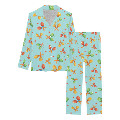 Maracas Print Design LKS402 Women's Long Pajama Set