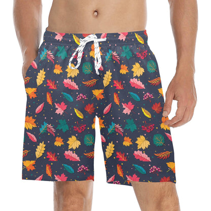 Elm Leave Colorful Print Pattern Men's Swim Trunks Beach Shorts