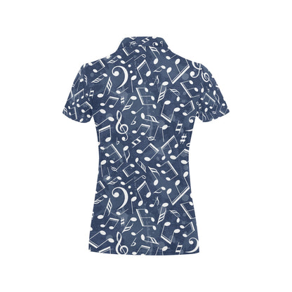 Music note Pattern Print Design A02 Women's Polo Shirt