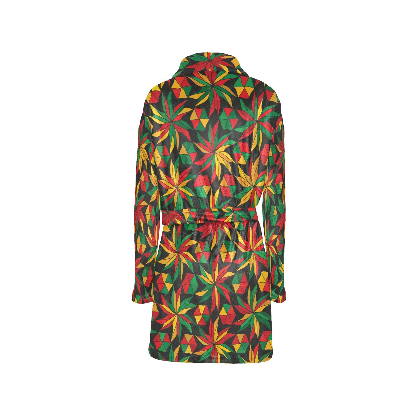 Rastafarian Pattern Print Design A03 Women's Fleece Robe