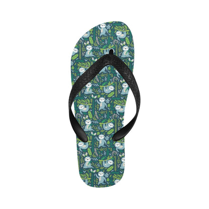 Sloth Print Design LKS304 Flip Flops