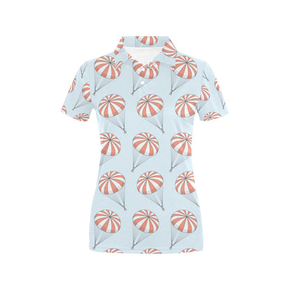 Skydiving Pattern Print Design 01 Women's Polo Shirt