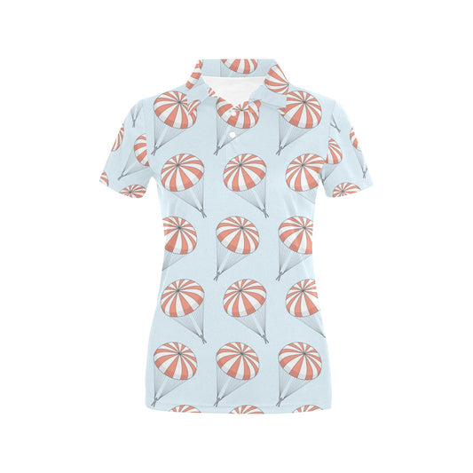 Skydiving Pattern Print Design 01 Women's Polo Shirt