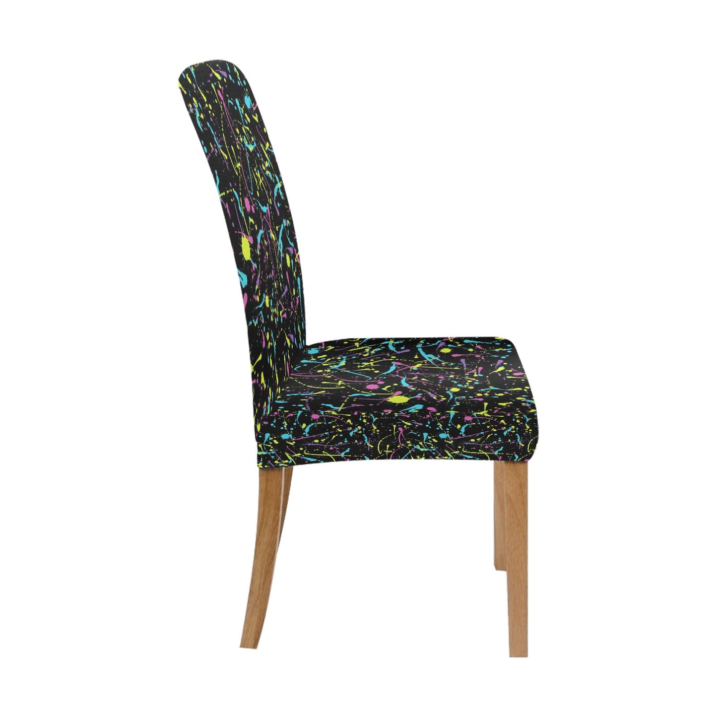 Splatter Multicolor Print Design LKS302 Dining Chair Slipcover