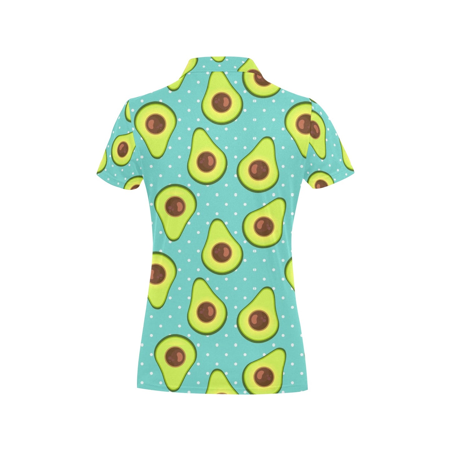 Avocado Pattern Print Design AC012 Women's Polo Shirt