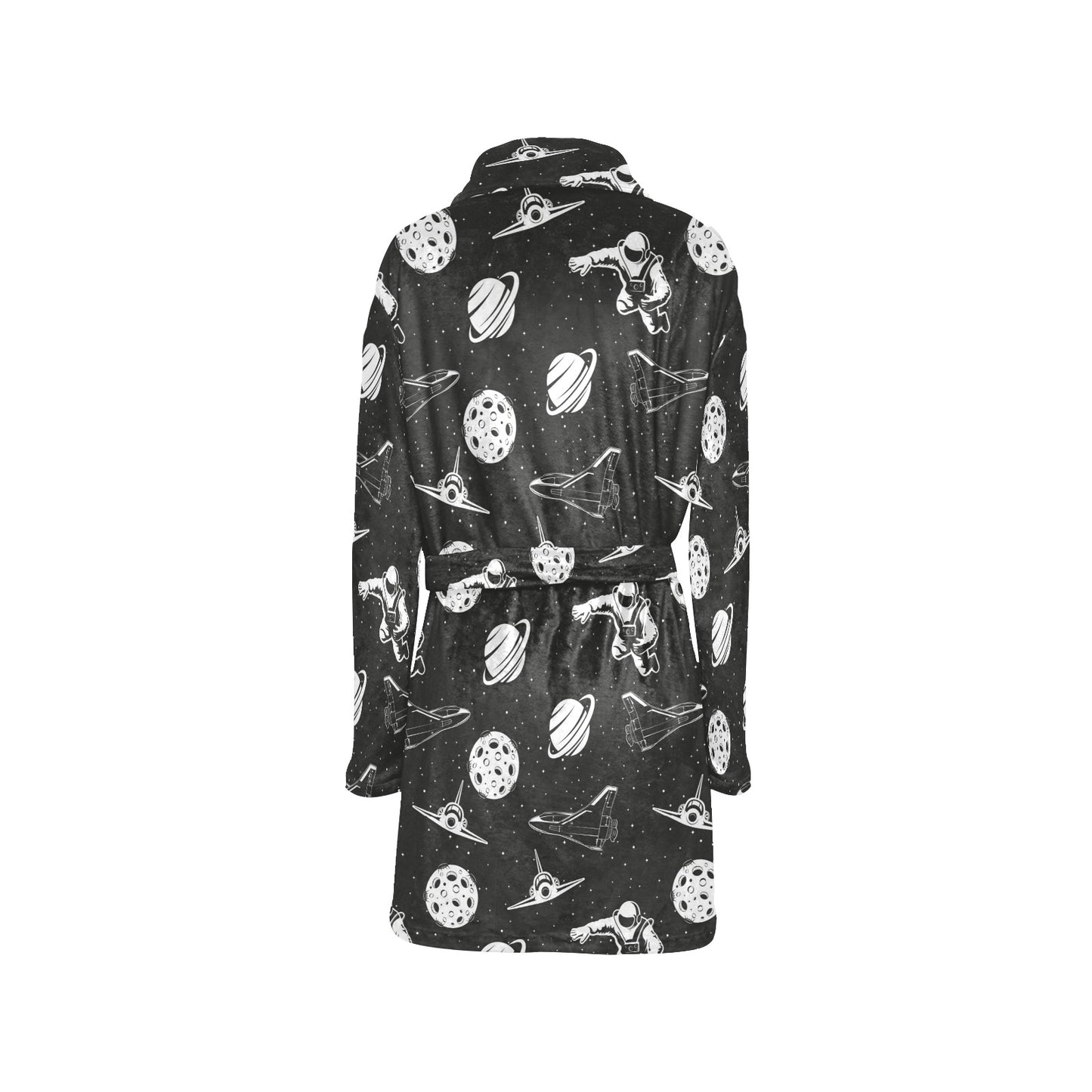 Space Astronauts Print Women's Fleece Robe