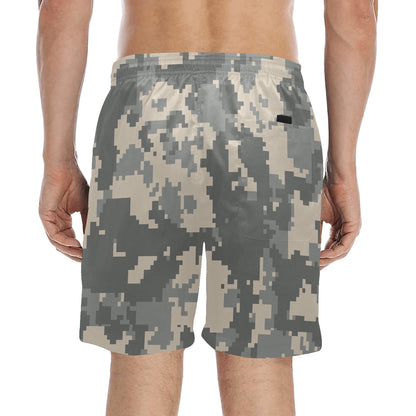 ACU Digital Camouflage Men's Swim Trunks Beach Shorts