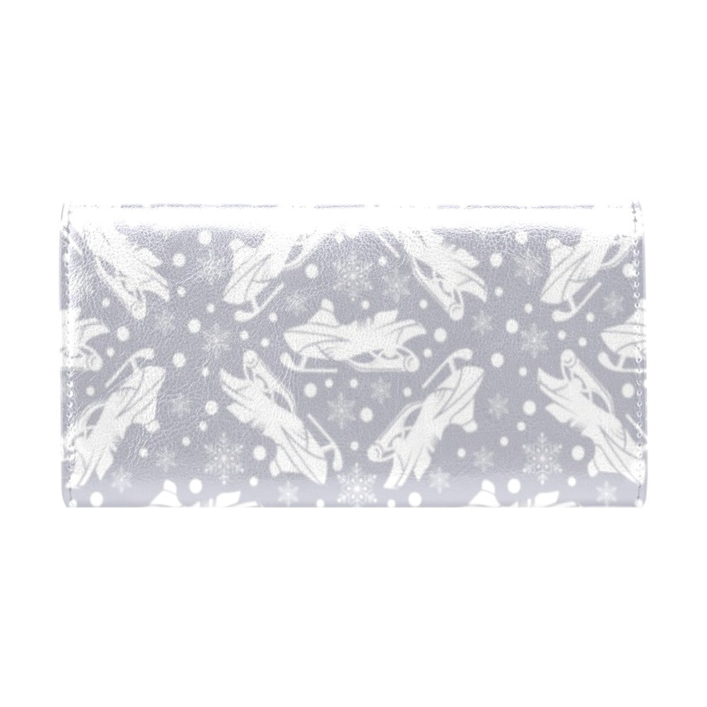 Snowmobile Print Design LKS302 Women's Trifold Wallet