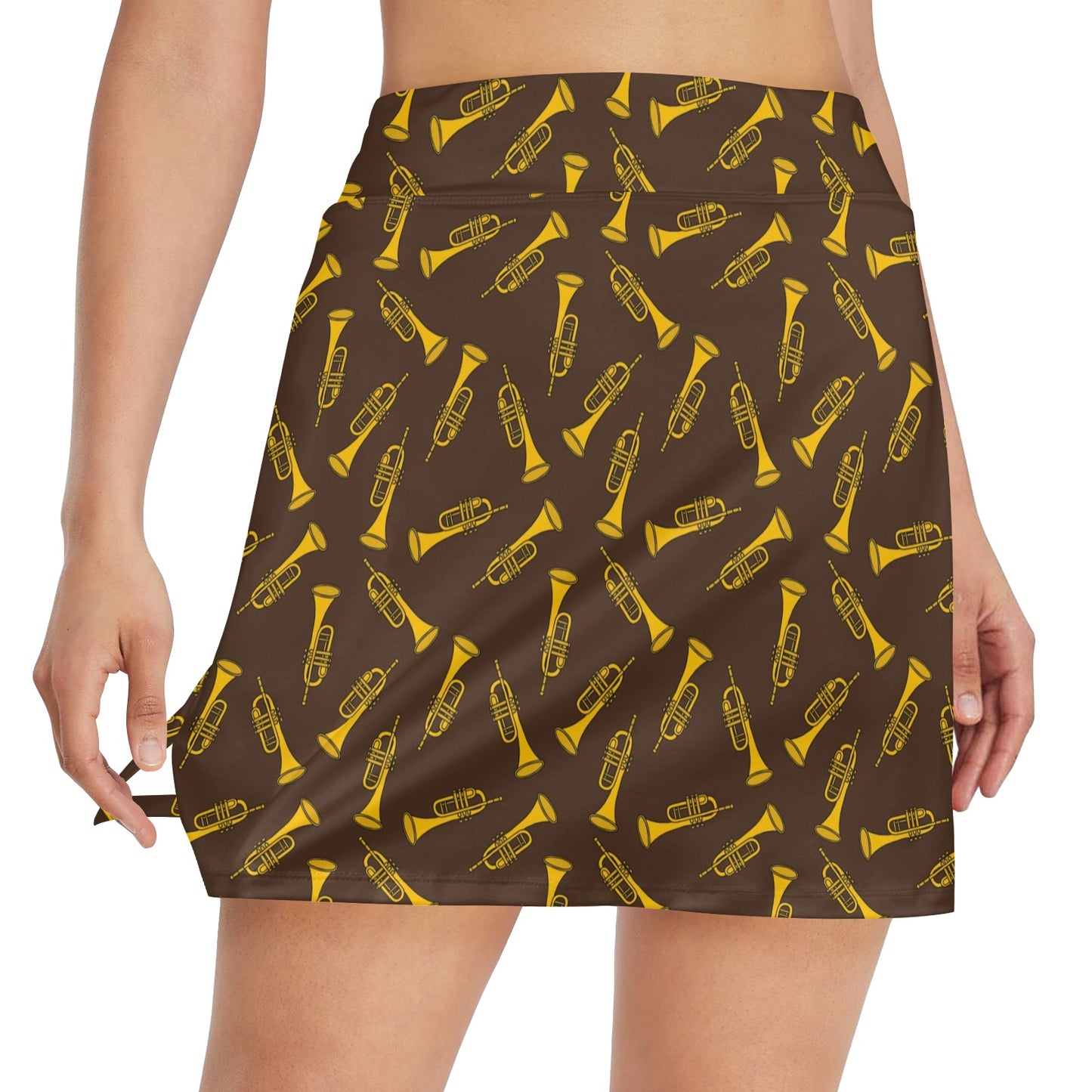Trumpet Pattern Design Print 17" Golf & Pickleball Skort with Pockets