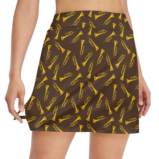 Trumpet Pattern Design Print 17" Golf & Pickleball Skort with Pockets