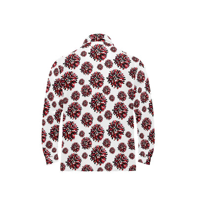 Cheerleader Pattern Print Design 01 Long Sleeve Polo Shirt For Men's