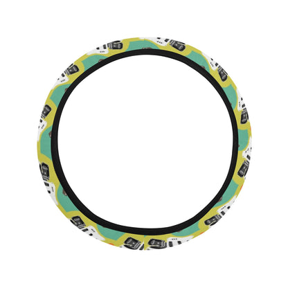 Electric Guitar Print Design LKS401 Steering Wheel Cover with Elastic Edge