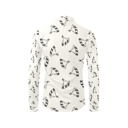 Skydiver Print Design LKS301 Men's Long Sleeve Dress Shirt