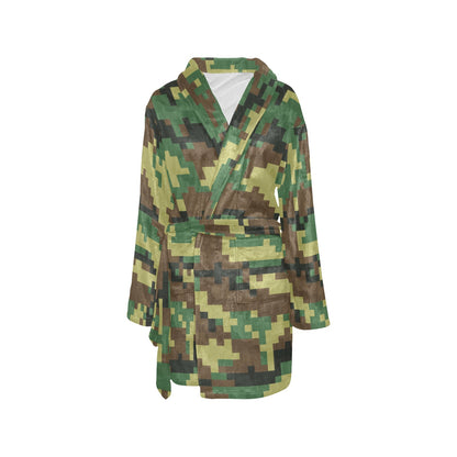 ACU Army Digital Pattern Print Design 02 Women's Fleece Robe