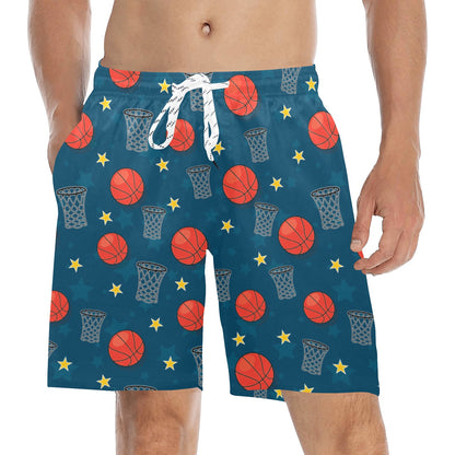 Basketball Classic Print Pattern Men's Swim Trunks Beach Shorts