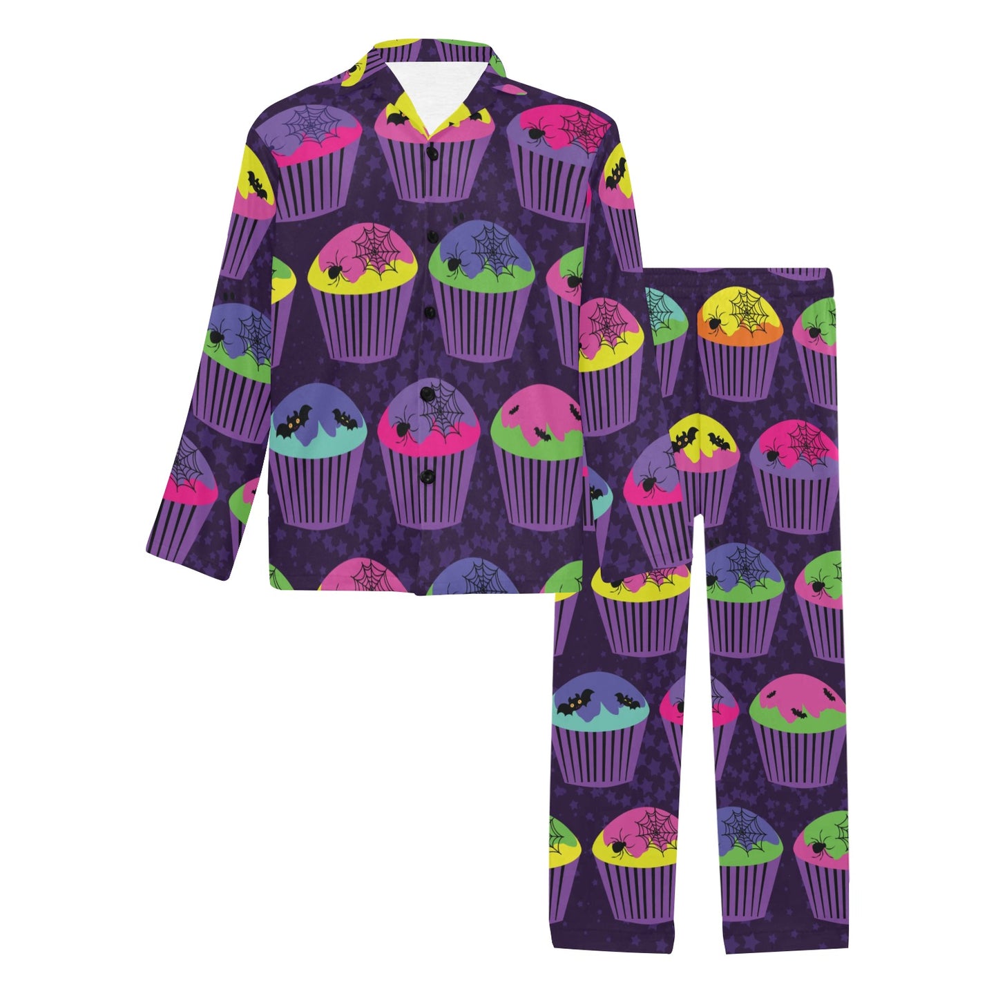 CupCake Halloween Men's Long Pajama Set