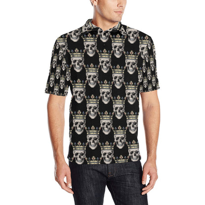 Skull King Print Design LKS3010 Men Polo Shirt