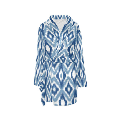 Ikat Pattern Print Design 03 Women's Fleece Robe