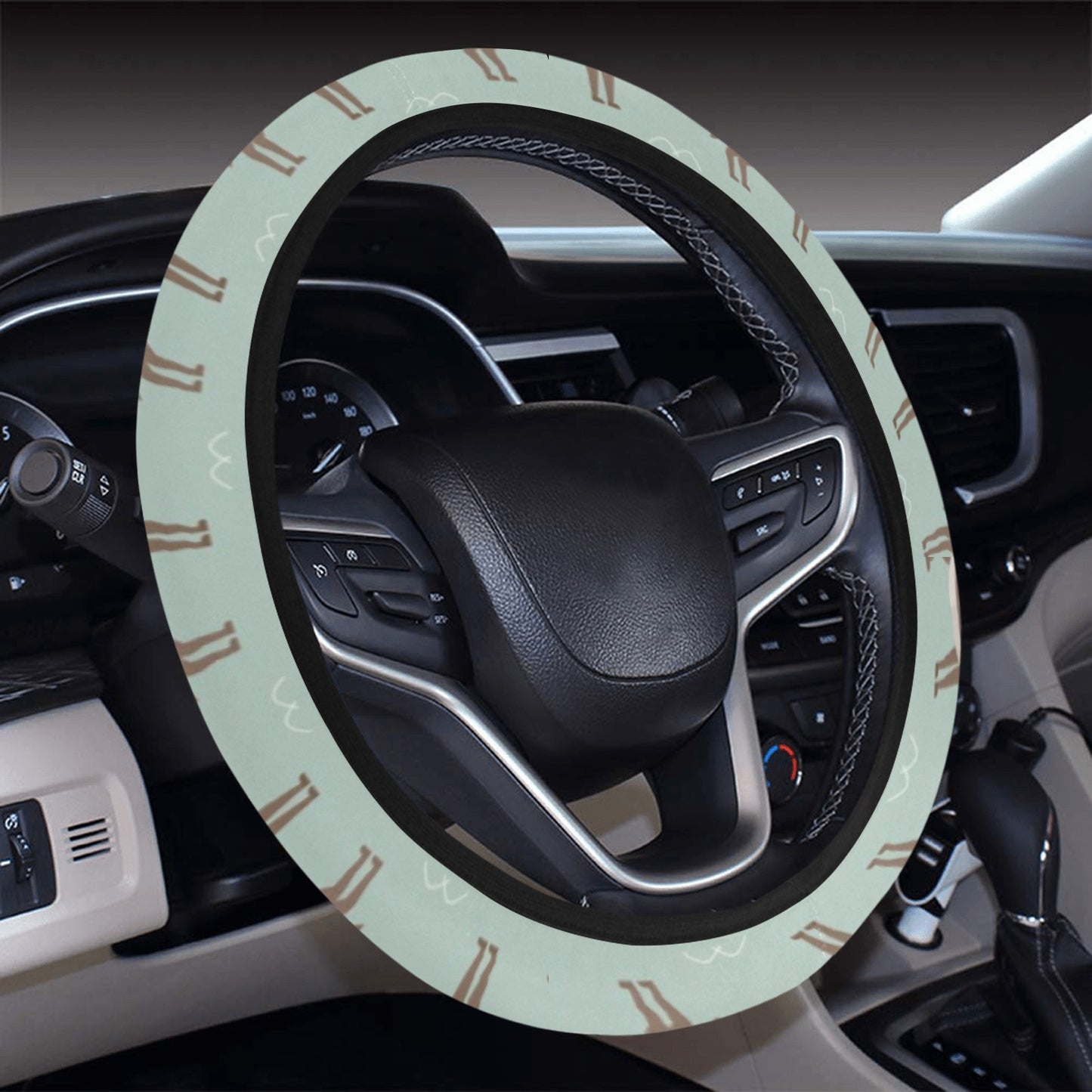 Donkey Print Design LKS402 Steering Wheel Cover with Elastic Edge