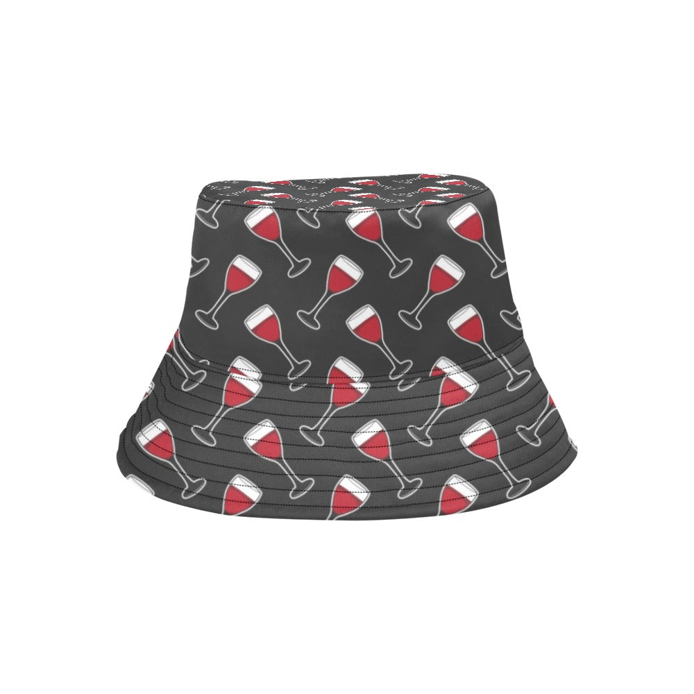 Wine Print Design LKS308 Unisex Bucket Hat