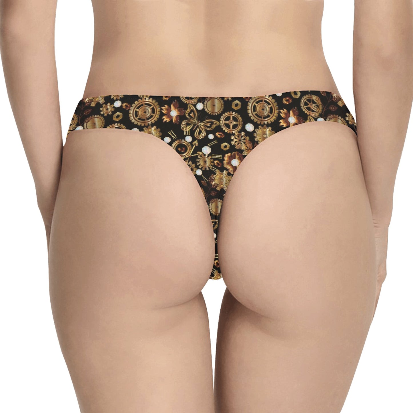 Steampunk Butterfly Design Themed Print Women's Thongs