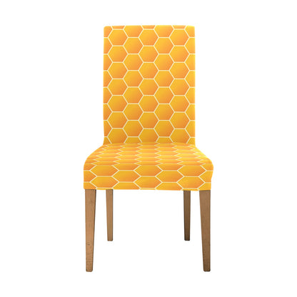 Honey Bee Honeycomb Print Design LKS3011 Dining Chair Slipcover