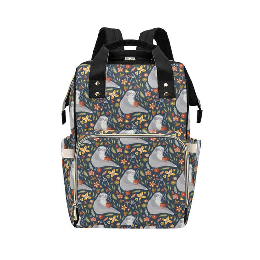 Sloth Print Design LKS303 Diaper Bag Backpack