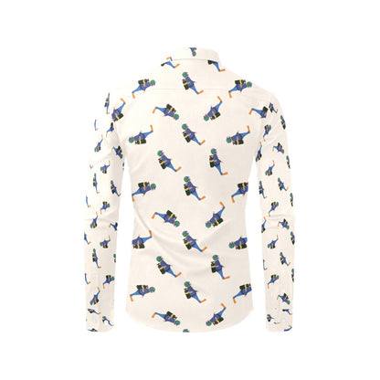 Scuba Driver Print Design LKS301 Men's Long Sleeve Dress Shirt
