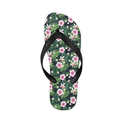 Hibiscus Tropical Print Design LKS309 Flip Flops