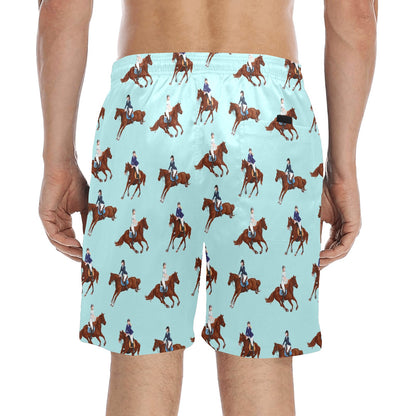 Equestrian Horse Riding Men's Swim Trunks Beach Shorts